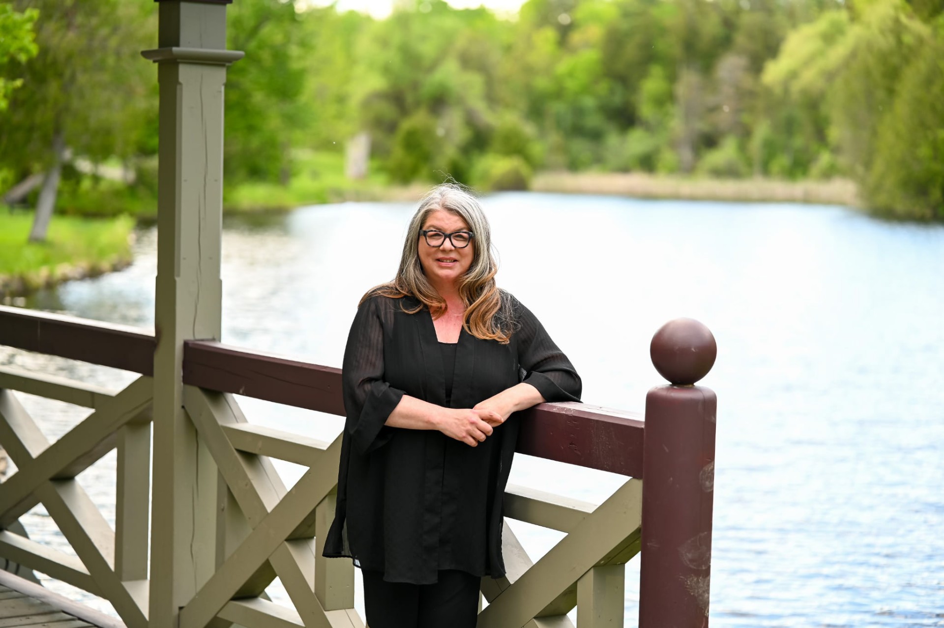 Jen Lacey by the water in Peterborough